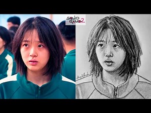 How To Draw Player 095 Kim Young-mi From Squid Game | Step by Step Drawing Tutorial