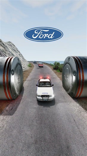 Ford vs Bollard BeamNG Drive #25