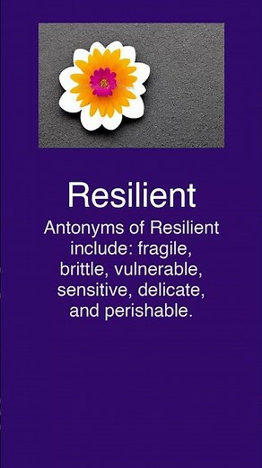Thesaurus Resilient Synonyms Antonyms List