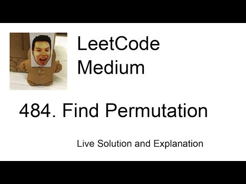 484. Find Permutation (Leetcode Medium)