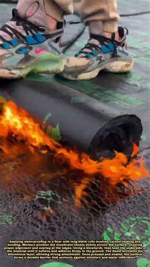 Torch-Applied Black Membrane Waterproofing for Floor Insulation