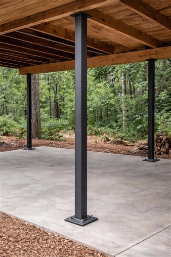 Custom 4x4 Steel Column | Welded Steel Post | Structural Support | Cap Plate or Saddle - Etsy