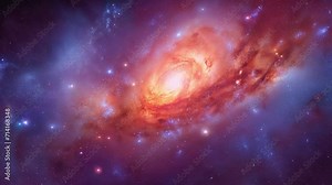 Loop Animation of Spiral nebula space towards bright light loop Animation footage video background