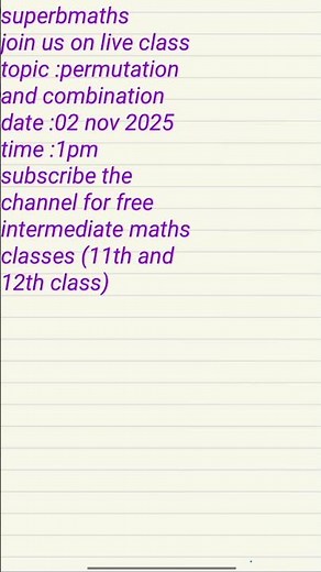 live streaming of Permutation & combination