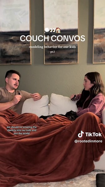 Tonight we’re talking about what it looks like to model behavior for our kids. As parents, what is our responsibility when it comes to modeling desired behaviors, even when they might be things WE personally struggle with?! And how do we do so biblically, because ultimately we want our kids looking at God, not us👀 #couchconvos #parenting