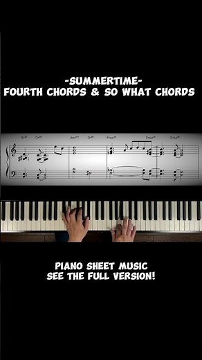 Summertime #jazzpiano #pianosheetmusic