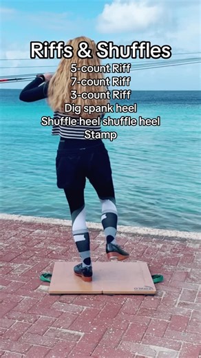 Jenne Vermes - Tap Dancer/Instructor on Instagram: "Here’s a fun exercise to practice Riffs & Shuffles! I hope you enjoy it!! - Floor by @omarafloors Click the link in my bio for a discount if you want to get one! This one is the e 2x2.5 travel board! Filmed at the beautiful location of Kralendijk, Bonaire!! **Please forgive the wind noise. It was beautifully windy the whole time I was there. 🌬️🍃☀️ - Shoes from @danzarcorp Shoes by @blochdanceusa - #tapdance #tapdancing #dancereel #asmr #dance