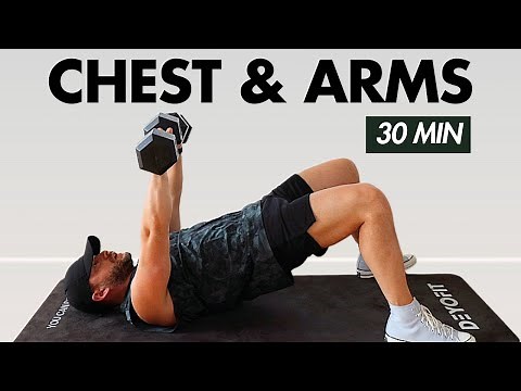 30-Min Chest & Arms Workout with Dumbbells – Build Upper Body Strength at Home