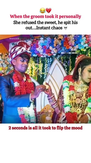 When the Groom Took It Personally 💀 | 2 Seconds & Wedding Turned Chaos 😂 #viralvideo #wedding #fyp