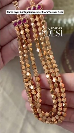 Three layer Ashtapailu Neckset From 'Forever Desi'