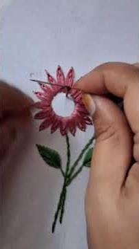 very easy And Buatiful Embroidery Flowers #embroidery #handbroidery #embroiderydesigns #art