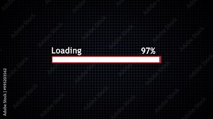 abstract concept loading bar animation grid background.Loading Transfer Download Animation from zero to one hundred percent. Stock Video