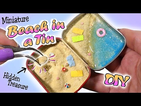 How To Mini Beach In A Tin Tutorial // Cute Summer DIY Miniature
