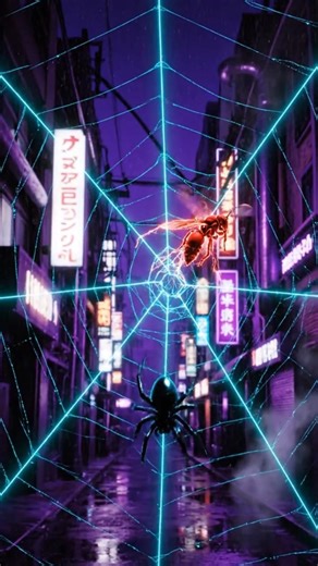 How a Spider Web Catches a Flying Tank 🪲 #wildlife #3d