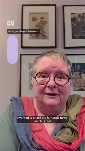 Australian comedian Magda Szubanski, who was diagnosed with a rare and aggresive form blood cancer in May last year, has announced she's in remission. The 64-year-old star, who is best known for her role as Sharon Strzelecki in Kath and Kim, thanked the public for the "tsunami" of love and support she has received throughout her treatment in a video posted on Instagram. Read more: https://ab.co/4s5zupe Get the news that matters to you straight from the source. Download the ABC NEWS app: https://
