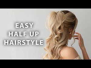 VERY Easy Half up with Claw Clip Hairstyle 💗 Heatless, Perfect for Prom & Weddings