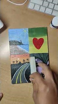 Easy & Relaxing Painting for Beginners || Canvas painting Ideas For Kids Acrylic Painting Of Nature