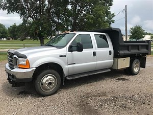 2001 Ford F550 XLT Super Duty 4x4 Super Crew Cab Dump Truck | Transportation