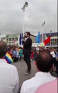 48K views · 2.8K reactions | Saludamos a Gabriel Boric candidato a la presidencia de Chile quién apuesta "por un gobierno del pueblo y no más de un pequeño grupo de empresarios que se enriquecieron a costa del pueblo". Hoy en Chile renace la esperanza donde la Wiphala flamea como símbolo de liberación. | Andrónico Rodríguez | Facebook