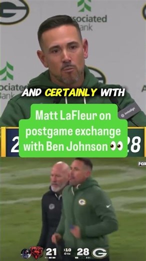 Matt LaFleur & Ben Johnson’s ICY Postgame Handshake 🥶