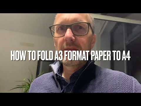 How to fold A3 format paper to A4