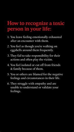 6 Signs to Recognize a Toxic Person in Your Life | Protect Your Peace#short #darkpsychology #quotes
