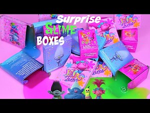 Trolls Secret Mystery Slime Boxes! DISNEY'S TROLLS SURPRISE SLIME BOXES!