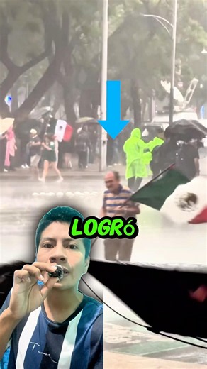 Ni la lluvia logró detener a este mexicano 😂🇲🇽#shorts #humor #curiosidades