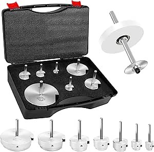 7Pcs PVC Pipe Reamer Kit and Inside Pipe Cutter with 3/4inch,1inch,1-1/4inch,1-1/2inch, 2inch, 3inch, 4inch Head Aluminum, PVC Fitting Saver, PVC Socket Saver For SCH40 PVC, ABS PVC Pipe, CPVC