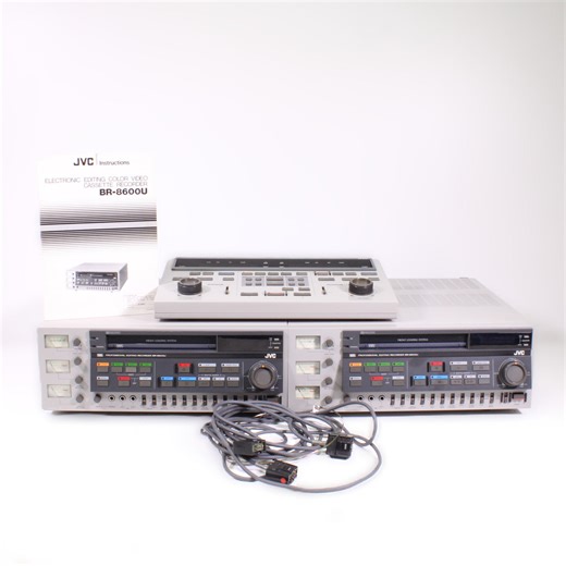 JVC BR-8600U S-VHS Editing VCR w/ RM-86U Controller Pro Deck Bundle (RARE)