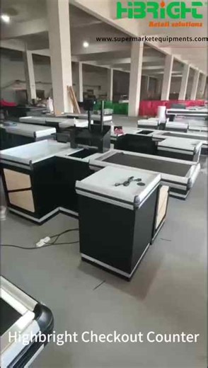 Multi Unit Cash Table Grocery Retail Store Supermarket Checkout Counter with Cabinet