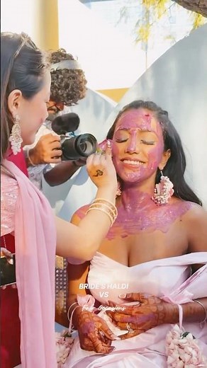Beautiful Pink Haldi Ceremony | Indian Wedding | Skin Care | Wedding Rituals | Couple Goals | Beauty