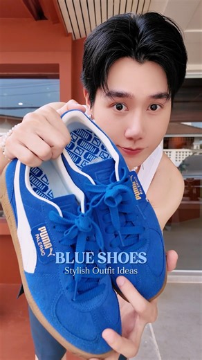 Stylish outfit ideas with blue shoes 💙 #Petchpigz #mensstyle #menoutfitideas #pumapalermo