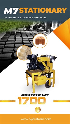 Maximize every shift. Minimize downtime. Produce 1,700 blocks a day with one machine. Contact us for a quotation: WhatsApp: https://wa.link/sax78v Email: Sales@hydraform.com #blockmchine #brickmachine #abt