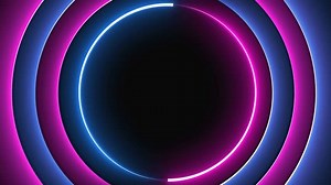 NEON Lights motion loops square circular motion draws and beautiful lights background linear lamp.