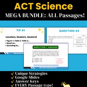 ACT Prep Science Bundle: Guided Passages w/ Tips, Tricks, and Hacks!