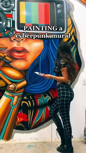 Creating a Stunning Cyberpunk Mural: An Artist's Masterpiece
