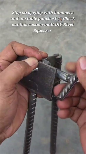 Powerful DIY Rivet Squeezer | How to Make a Precision Riveting Tool from Rebar