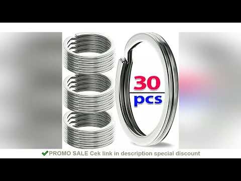 10-30pcs Stainless Steel Key Rings Polished Silver Round Flat Wire Split Key Ring for Jewellery Maki