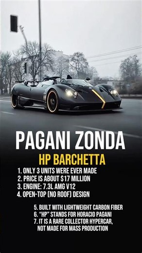 Pagani Zonda HP Barchetta – The $17 Million Ultra Rare Hypercar (Only 3 Ever Made!) #Pagani #zonda