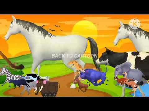Animal stampede crossover 🙊 | animal race | animal | Back to cartoon 🙋