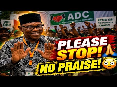 “SHOCKING MOMENT! Peter Obi BEGS SUPPORTERS TO STOP CHEERING AT ADC CONVENTION 😳”
