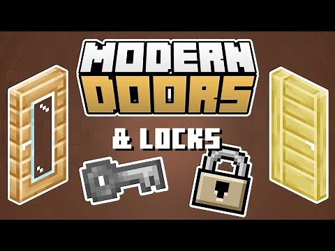 I added MORE DOORS & LOCKS to Minecraft | Modern Doors Bedrock Add-On Trailer