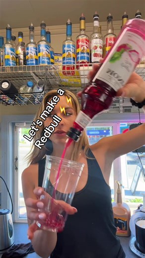 Dragon Fruit, White Peach, Guava Redull 🤩⚡️ #coffeeshop #icedcoffee #coffeestand #redbull #seattletiktok