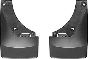 Weathertech Custom No Drill Splash Guard MudFlaps for GMC Yukon XL, Escalade, Suburban - Rear Pair (120012), Black