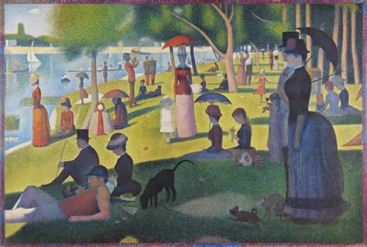 Bringing the painting to life-Georges Seurat, founder of Pointillism, revolutionized art by applying optical science to painting. From 1884 to 1886, he meticulously composed A Sunday Afternoon on the Island of La Grande Jatte entirely with tiny dots of pure color. This iconic scene of Parisian leisure transforms fleeting light into structured harmony, embodying the quiet modernity of its era and standing as a landmark where method and poetry converge.#oilpainting #animation #grok #impressionism 