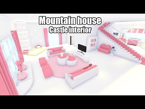 NEW Mountain house Aesthetic Castle Garden & Interior *Speed build* in Adopt me! Roblox