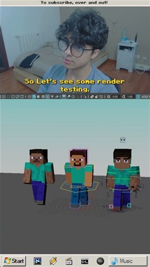 Rendering Minecraft animation! #3d