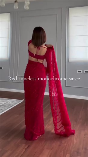 Timeless Red Monochrome Saree Style Guide