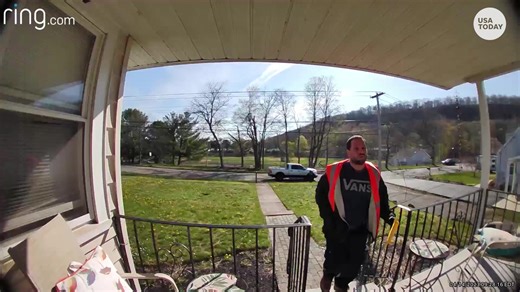114K views · 11 reactions | Dramatic doorbell video captures an armed robbery and home invasion attempt by a suspect posing as a delivery person in Connecticut. | USA TODAY Video | Facebook